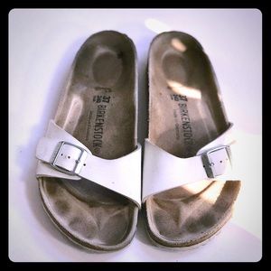 Birkenstocks - White Leather